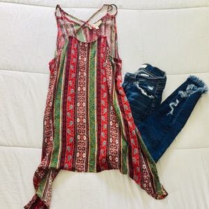 NWT pink rose tank top